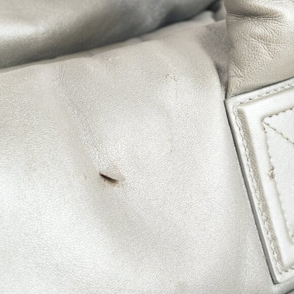 Chanel Silver & Navy Reversible Coco Cocoon Puffer Leather Large Tote Bag - Picture 8 of 12